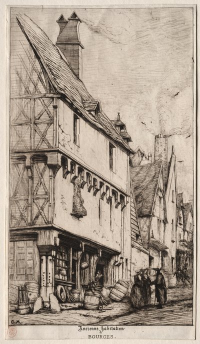 Una Vecchia Casa a Bourges, a volte chiamata la Casa del Musicista da Charles Meryon