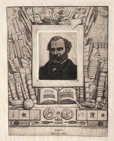 Armand Gueraud di Nantes, stampatore e uomo di lettere da Charles Meryon