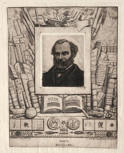 Armand Gueraud di Nantes, stampatore e uomo di lettere, 1862 da Charles Meryon