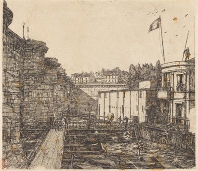 Stabilimento di bagni freddi di Chevrier, detto "della Scuola" da Charles Meryon