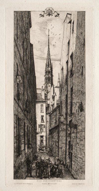 Via Chantrey, Parigi da Charles Meryon