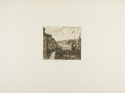 Stabilimento di bagni freddi di Chevrier, Parigi da Charles Meryon