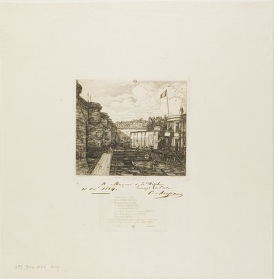 Stabilimento di bagni freddi di Chevrier, Parigi da Charles Meryon