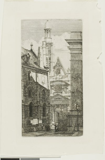 Chiesa di St. Etienne du Mont, Parigi da Charles Meryon