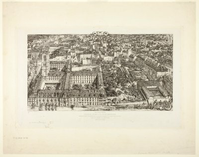 Collège Henry IV (o Lycée Napoléon), Parigi da Charles Meryon