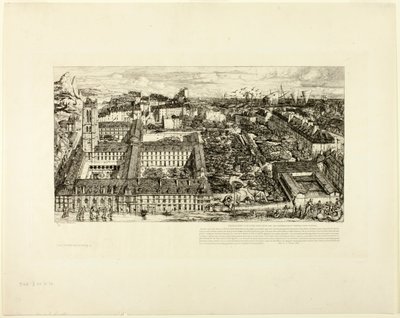 Collège Henry IV (o Lycée Napoléon), Parigi da Charles Meryon