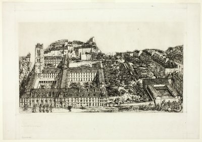 Collège Henry IV (o Lycée Napoléon), Parigi da Charles Meryon