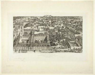 Collège Henry IV (o Lycée Napoléon), Parigi da Charles Meryon