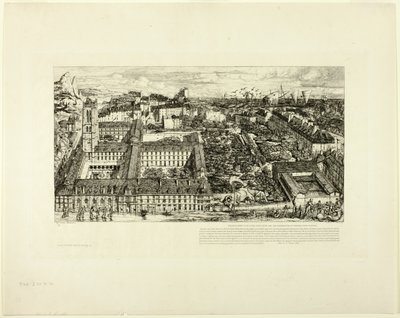Collège Henry IV (o Lycée Napoléon), Parigi da Charles Meryon