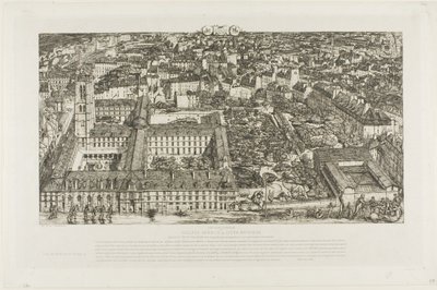 Collège Henry IV (o Lycée Napoléon), Parigi da Charles Meryon