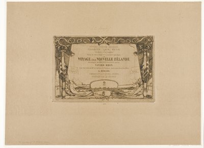 Copertina di un viaggio in Nuova Zelanda (1842-46) da Charles Meryon