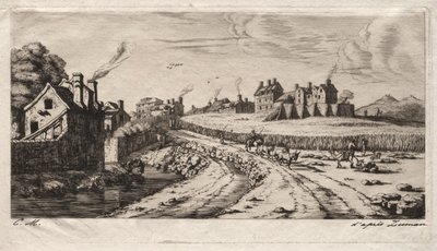 Ingresso al Faubourg, Saint-Marceau, Parigi, 1850 da Charles Meryon