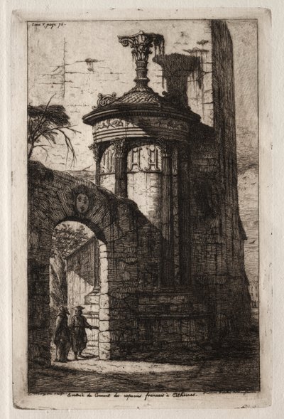 Ingresso al Convento dei Cappuccini Francesi ad Atene da Charles Meryon