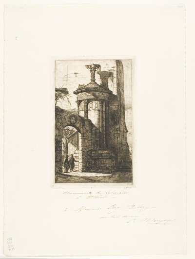 Ingresso al monastero dei Cappuccini francesi ad Atene da Charles Meryon