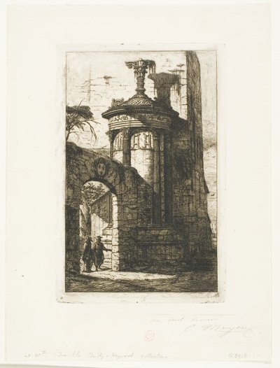 Ingresso al monastero dei Cappuccini francesi ad Atene da Charles Meryon