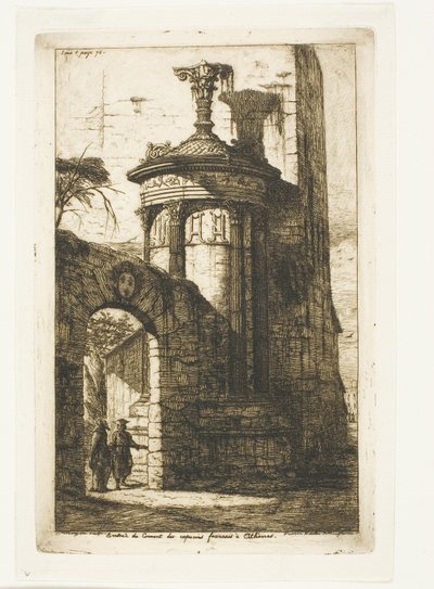 Ingresso al monastero dei Cappuccini francesi ad Atene da Charles Meryon