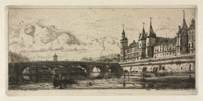 Incisioni di Parigi: Il Ponte dello Scambio da Charles Meryon