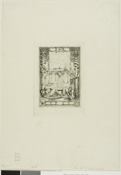 Frontespizio per il catalogo delle incisioni di Thomas De Leu da Charles Meryon