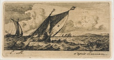 Barche di Haarlem ad Amsterdam da Charles Meryon