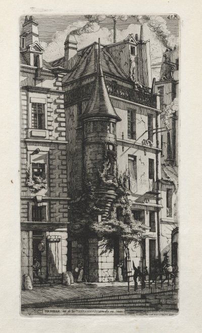 Casa con una torretta, rue de la Tixeranderie, Parigi da Charles Meryon