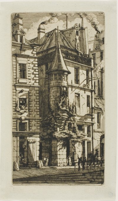 Casa con una Torretta, rue de la Tixéranderie da Charles Meryon