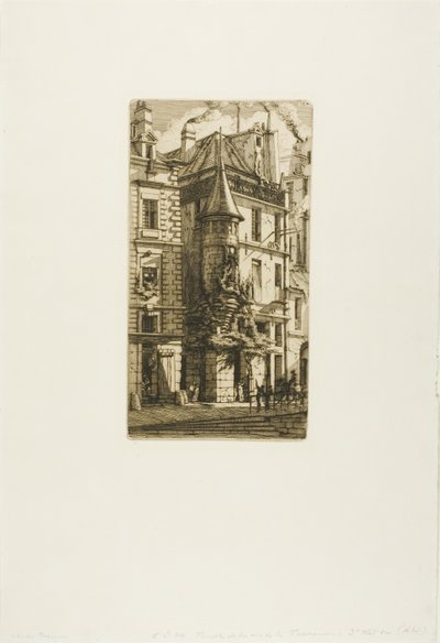 Casa con torretta, rue de la Tixeranderie, Parigi da Charles Meryon