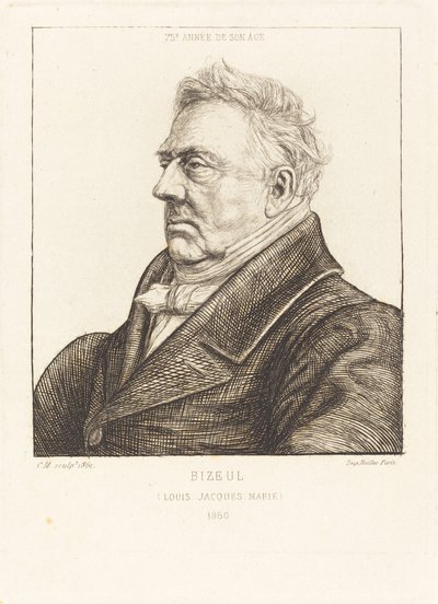 L.J.-Marie Bizeul, un archeologo bretone da Charles Meryon