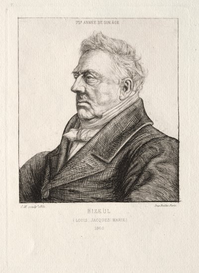 L. J. Marie Bizeul, un archeologo bretone da Charles Meryon
