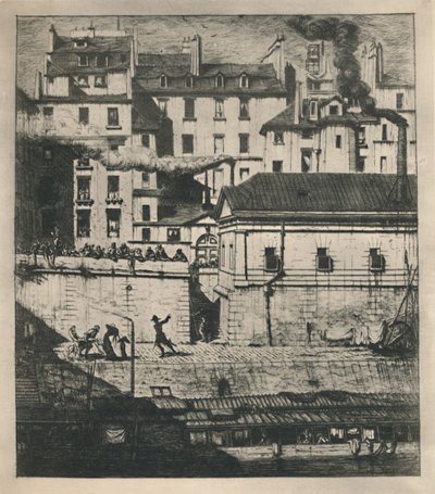 La Morgue 3rd State, 9 18 x 8 18 Inches, 1854, 1927 da Charles Meryon