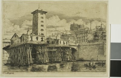 La Pompe Notre-Dame, Parigi da Charles Meryon