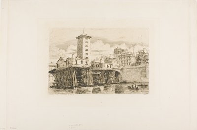 La Pompe Notre Dame, Parigi da Charles Meryon