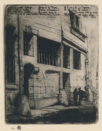 La Rue Des Mauvais Garcons 3° Stato, 5 x 3 78 Pollici, 1854, 1927 da Charles Meryon