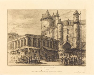 Le Grand Chatelet, Parigi, circa 1780 da Charles Meryon