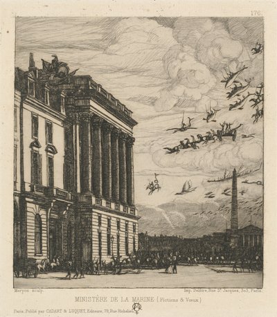 Il Ministero della Marina, Parigi (Le Ministère de la Marine, Paris) da Charles Meryon