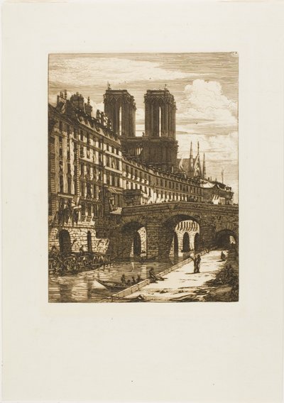 Le Petit Pont, Parigi da Charles Meryon