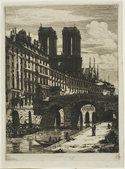 Le Petit Pont, Parigi da Charles Meryon