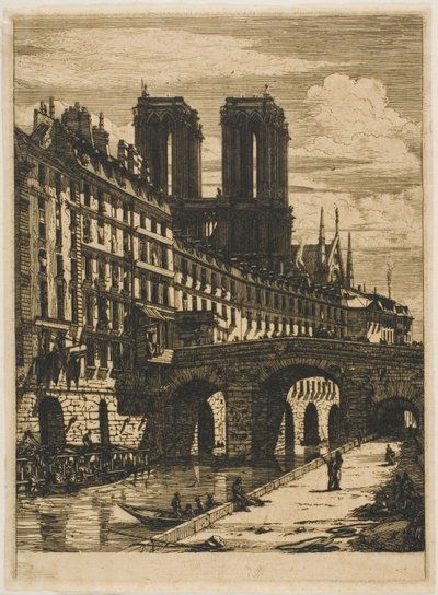 Le Petit Pont, Parigi da Charles Meryon