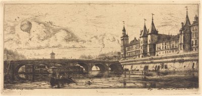 Le Pont-au-Change, Parigi da Charles Meryon