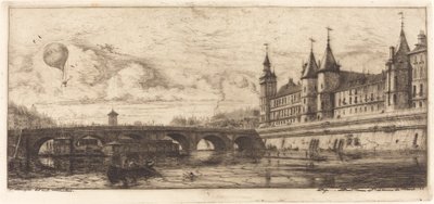 Le Pont-au-Change, Parigi da Charles Meryon