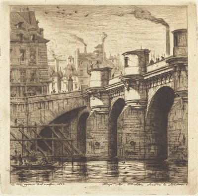 Le Pont Neuf, Parigi da Charles Meryon