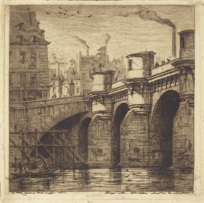 Le Pont Neuf, Parigi da Charles Meryon