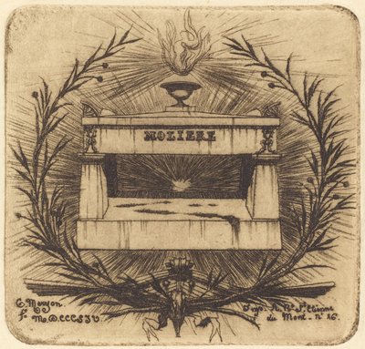 La tomba di Molière, al Père-Lachaise, Parigi da Charles Meryon