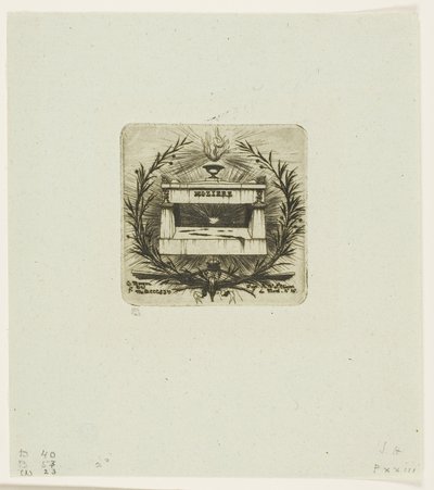 Tomba di Molière, cimitero di Père-Lachaise, Parigi da Charles Meryon