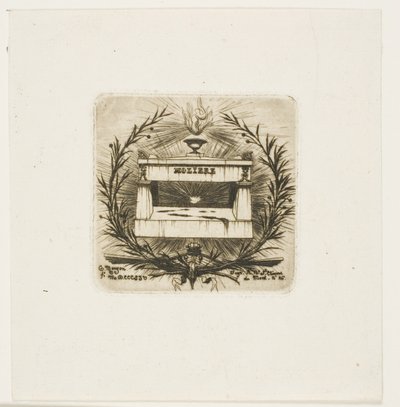 Tomba di Molière, cimitero di Père-Lachaise, Parigi da Charles Meryon