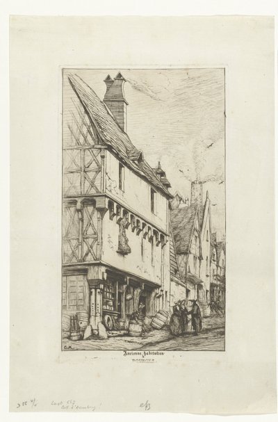Vecchia casa o Casa del Musicista a Bourges da Charles Meryon