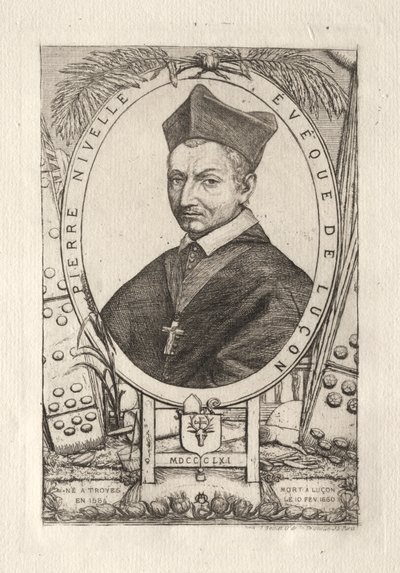 Pierre Nivelle, Vescovo di Luçon, 1861 da Charles Meryon