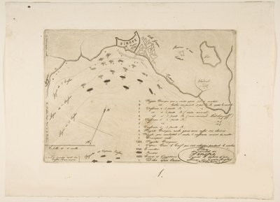 Piano della Battaglia di Sinope, 1853 da Charles Meryon