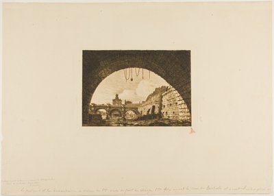 Pont-Neuf e la Samaritaine Visti da Sotto il Primo Arco del Pont-au-Change, Parigi da Charles Meryon