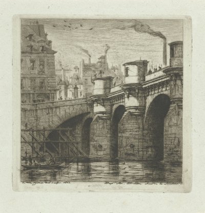 Pont-Neuf sulla Senna a Parigi (Eaux-Fortes sur Paris) da Charles Meryon