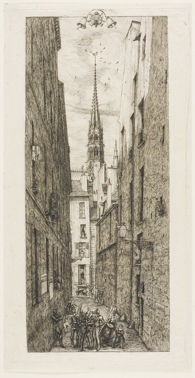 Rue des Chantres, Parigi da Charles Meryon